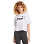 Puma Ess Cropped Logo Tee Kadın Beyaz Günlük T-shi