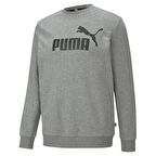 Puma Ess Big Logo Crew Tr Erkek Gri Sweatshirt - 5