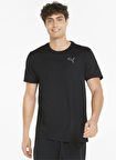 Puma Bisiklet Yaka Düz Siyah Erkek T-Shirt 58721201 Puma Active Tee