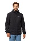Jack Wolfskin Siyah Kapüşon Yaka Erkek Mont 1306923_6000_FELDBERG HOODY M