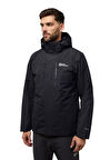 Jack Wolfskin Jasper 3IN1 JKT M Erkek Outdoor Ceket A61858-6000 Black