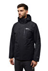 Jack Wolfskin Jasper 3IN1 JKT M Erkek Outdoor Ceket A61858-6000 Black