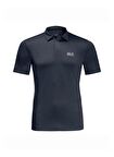 Jack Wolfskin Polo Yaka Düz Lacivert Erkek T-Shirt 1808541-1010 PACK & GO POLO M