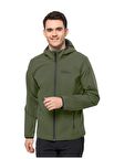 Jack Wolfskin BORNBERG HOODY M Haki Erkek Mont