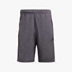 adidas Train Essentials Piqué 3 Stripes Training Erkek Gri Antrenman Şortu
