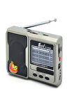 Cep Radyosu Deprem Çantasına Uygun Taşınabilir Radyolu Bluetoothlu Şarjlı Cep Radyosu + El Feneri
