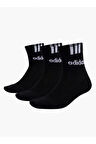 C 3 Stripes Linear Bilek Boy Çorap - 3 Çift IC1294