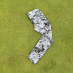 Alberto Mona Flower Jersey Düşük Bel Dar Paça Desenli Kadın Pantolon