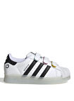 adidas Beyaz - Siyah Erkek Çocuk Yürüyüş Ayakkabısı JI0506-SUPERSTAR LED LIGHTS CF C