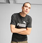 Puma Ess No.1 Logo Heather Tee Erkek Antrasit Spor Tişört - 682550 07