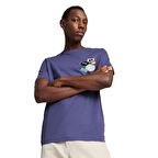 Graphics Icon Erkek Mavi Günlük Stil T-Shirt 68482946