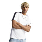 T7 Erkek Beyaz Günlük Stil T-Shirt 62959202