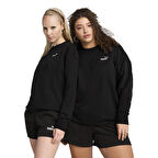 Ess No.1 Logo Relaxed Crew Kadın Siyah Günlük Stil Sweatshirt 68497501