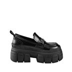 Kadın Oxford ( Klasik) 1624091 Buffalo GOSPHER LOAFER TRIBAL Black
