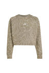 adidas  Çocuk Yeşil  Sweatshirt JG FI AOP TOP JW7543