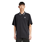 JW5897-E adidas Loose Polo Erkek T-Shirt Siyah