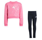 JW2419-C adidas Lg Glam Set &amp;Ccedil;ocuk Eşofman Takımı Pembe