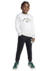 adidas Düz Beyaz - Siyah Erkek Çocuk Eşofman Takımı JX5261 CREW SET