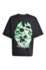 adidas  Erkek Siyah  T-shirt ILLUSTRATED TEE KG2672