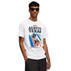 F1 Austin Unisex Beyaz Günlük Stil T-Shirt 63023401