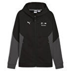 Bmw Mms Pumatech Full-Zip Erkek Siyah Günlük Stil Sweatshirt 63297501