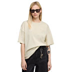 Her Oversized Kadın Bej Günlük Stil T-Shirt 68814887