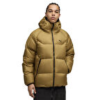 Hooded Down Puffer Erkek Sarı Günlük Stil Mont 68838269