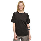 Ess Elevated Wash Tee Kadın Siyah Günlük Stil T-Shirt 68810201