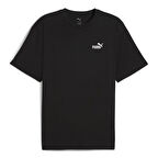 Ess Relaxed No. 1 Logo Erkek Siyah Günlük Stil T-Shirt 68915301