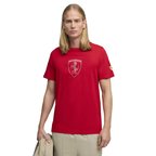 Ferrari Tonal Shield Erkek Kırmızı Günlük Stil T-Shirt 63531102