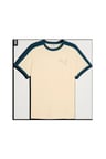 T7 Ringer Tee Krem Erkek T-Shirt