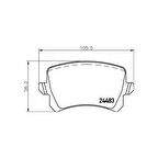 ARKA FREN BALATASI-  (VW PASSAT 06-15  TIGUAN 08-11)