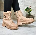 Twingo 900 Vizon Renk İçi Kürklü Fermuarlı Kadın Bot