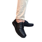 Fiyra fth03 Siyah Hakiki Deri Kaymaz Bağacaklı Erkek Ayakkabı