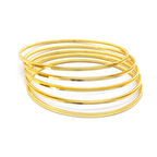 22 Ayar Altın Kaplama Çelik Kadın Ajda Bilezik - 5 adet BSET-118