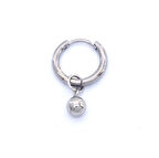 BZ 316L Çelik  Unisex Tek  Küre Küpe UNK-480