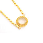 Yarım Altın Çerçeve Bileklik Çelik Altın Kaplama İşlemeli Arpa Model BLK-1089