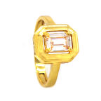 Altın Kaplama Zirkon Taşlı Baget Yüzük YZK-454