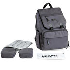 Kraft Moon Bebek Bakım Sırt Çantası -  Koyu Gri