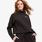 Puma Team Half Zip Crew Kadın Bej Sweatshirt