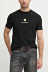 Karl Lagerfeld Erkek Bisiklet Yaka T-Shirt Siyah 755461551235 t-shirt CREWNECK