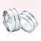 Harem Altın Beyaz Taşlı Altın Alyans 4105