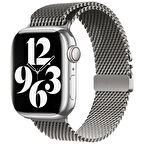 Apple Watch 38mm Uyumlu Metal Hasır Kordon KRD-121