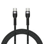 Type-C to Type-C PD Dayanıklı File Örgü Hızlı Şarj Kablo 2m