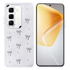 İnfinix Hot 50 Pro 4G Uyumlu Kılıf Airbag Tasarımlı Simli Şeffaf Kutup Kapak