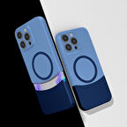 Apple iPhone 15 Pro Max Uyumlu Kılıf MagSafe Şarj Özellikli Mıknatıslı Double Kapak