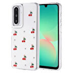 Galaxy A26 Uyumlu Kılıf Airbag Tasarımlı Simli Şeffaf Kutup Kapak