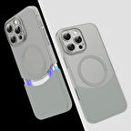 Apple iPhone 16 Pro Max Uyumlu Kılıf MagSafe Şarj Özellikli Mıknatıslı Double Kapak