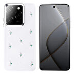 Tecno Spark 20 Pro 5G Uyumlu Kılıf Darbe Koruma Airbag Tasarımlı Simli Şeffaf Kutup Kapak