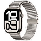Apple Watch 38mm Uyumlu Metal Hasır Kordon KRD-121
